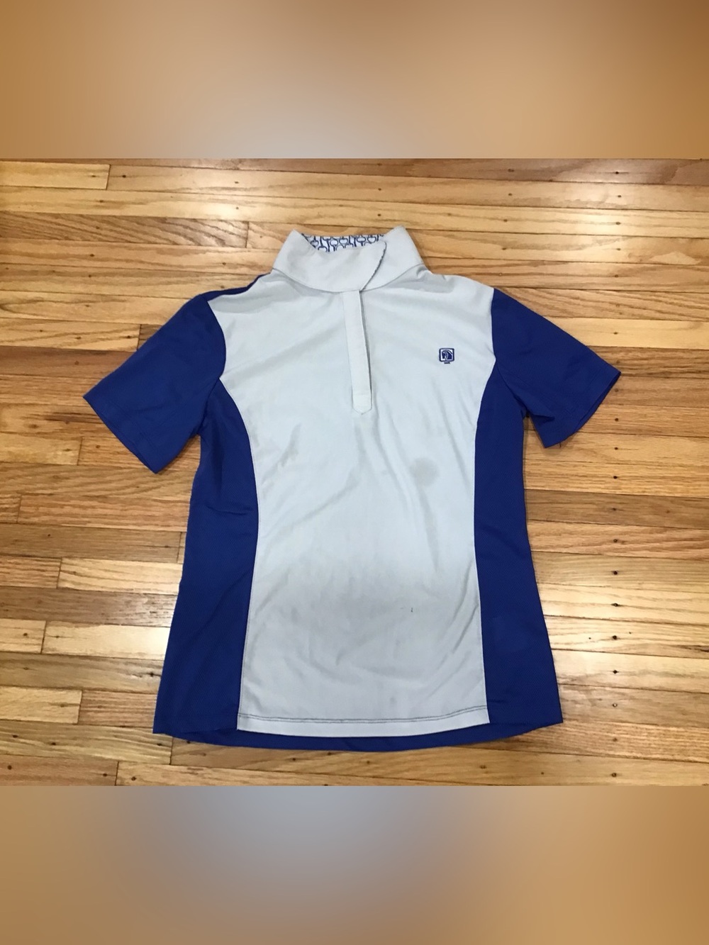 Romfh Short Sleeve Show Shirt Blue/White kids XL